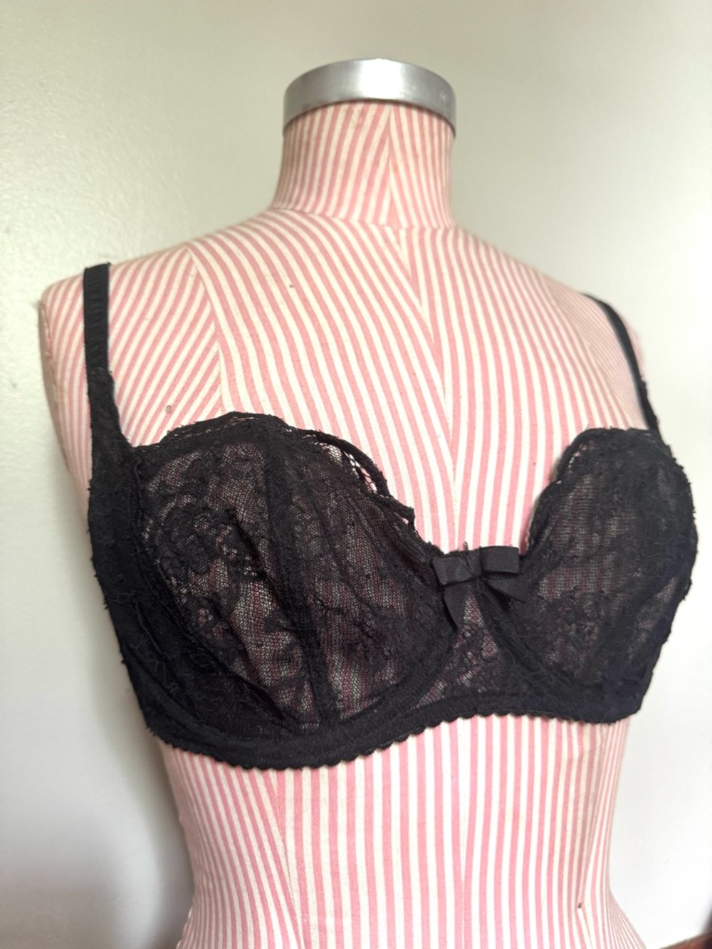 Agent Provocateur Black Lace Underwire Bra with Bow